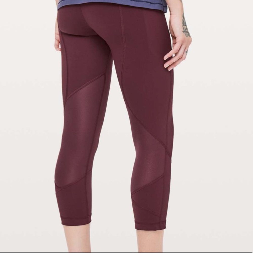 NWT Lululemon Pace Rival Crops Dark Adobe